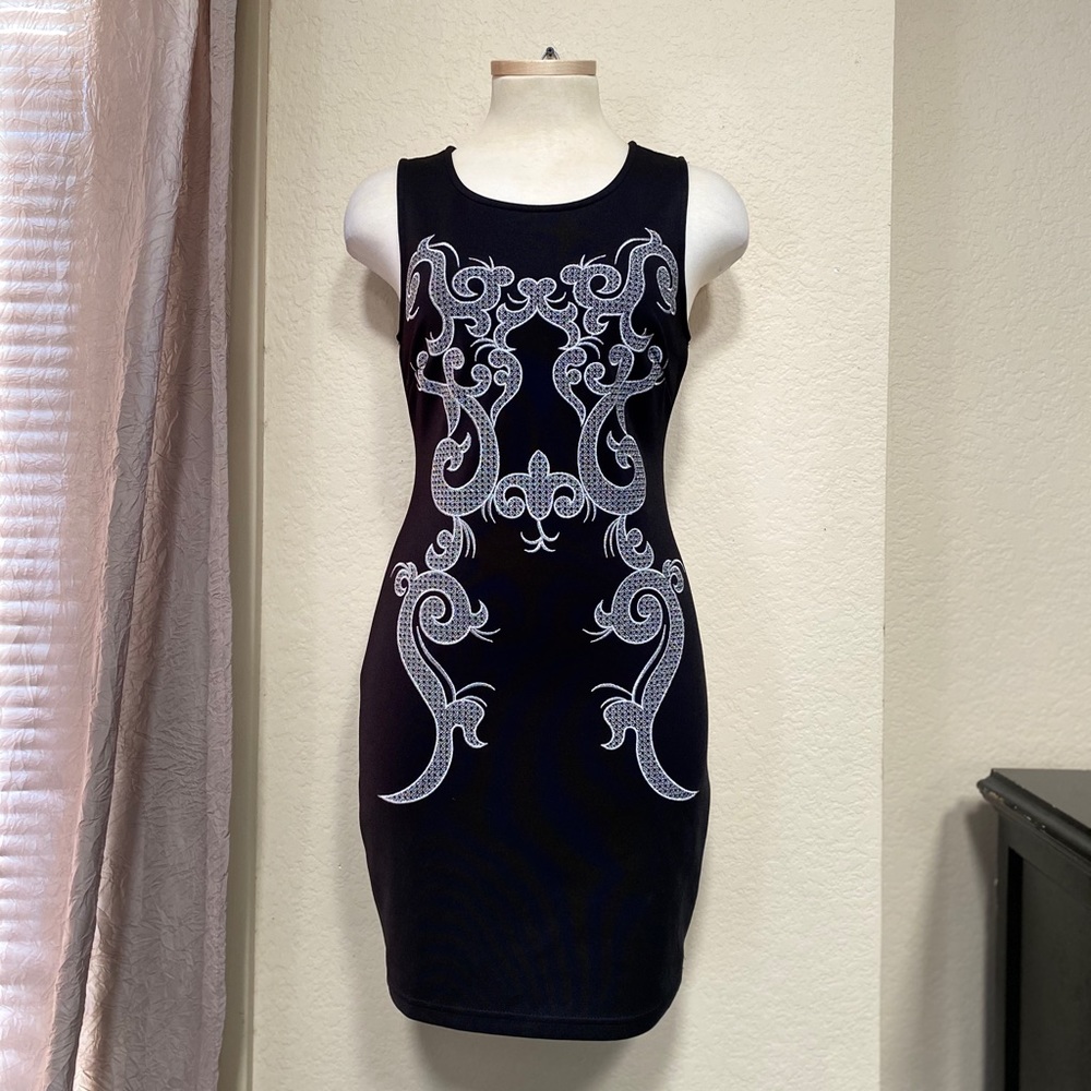 Black and silver dress